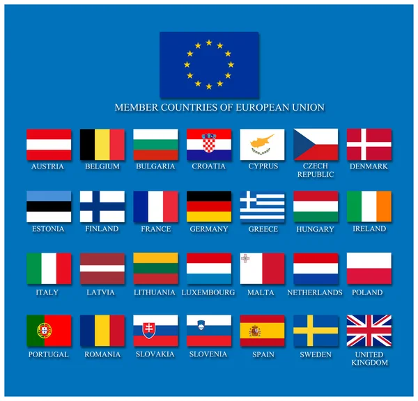 Члени Європейського Союзу — стокове фото