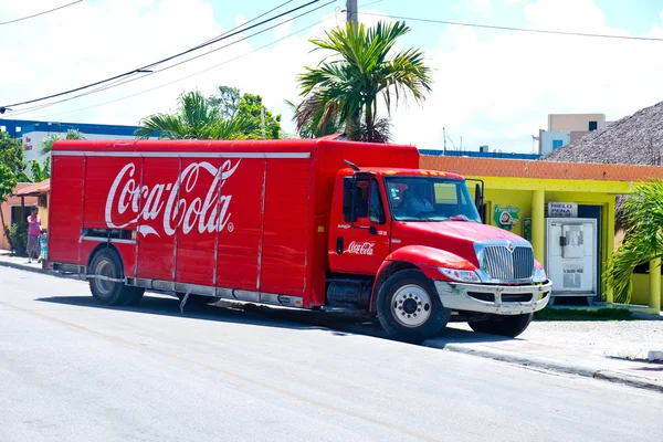 Vyšívání: Coca cola — Stock fotografie