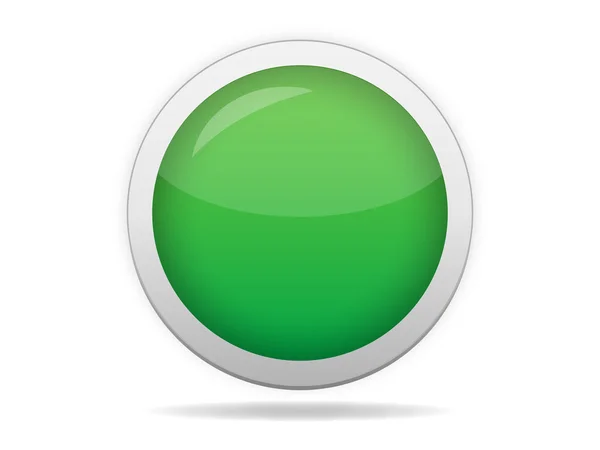 Groene web knop — Stockvector