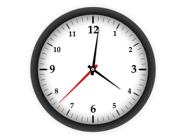 Clock isolated on white background — Stock Vector