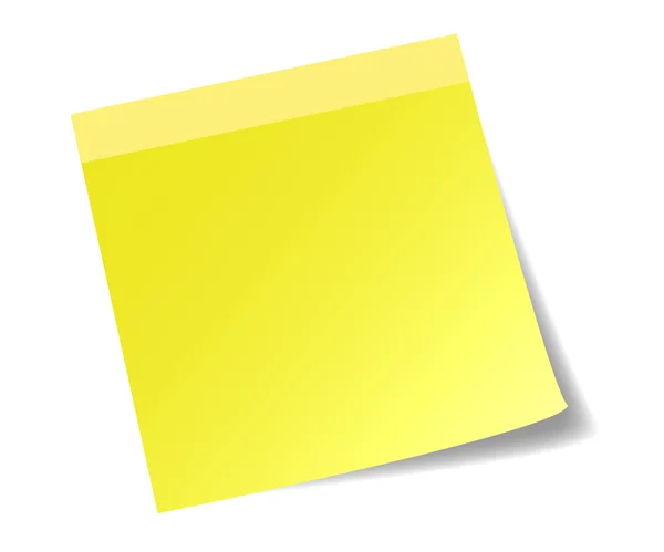 Yellow stick note paper — Stock Vector