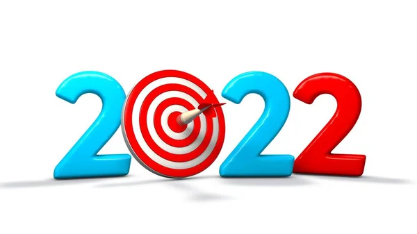Weergave Van Datum 2022 Plaats Van Nul Een Doelwit Met — Stockfoto