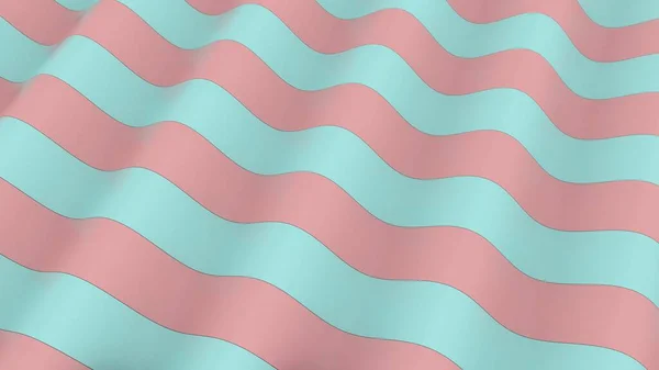 3d rendering of an abstract wavy background. The blue and pink wavy lines are parallel to each other. Image with background blur, for screensavers and desktop.