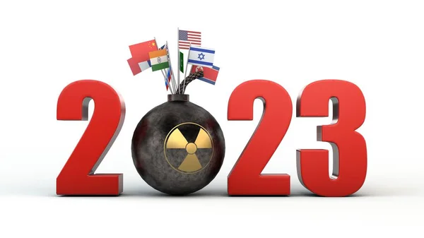 Representación Fecha 2023 Año Nuevo Fecha 2023 Tiene Una Bomba —  Fotos de Stock