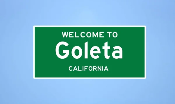 Goleta, Kalifornská hranice města. Městská značka z USA. — Stock fotografie