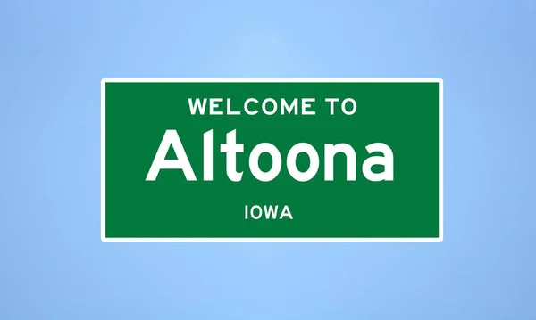 Altoona, městská značka Iowa. Městská značka z USA. — Stock fotografie