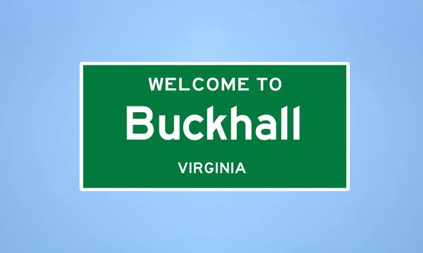 Buckhall, Virginia City limit tábla. Városi jelzés az USA-ból. — Stock Fotó