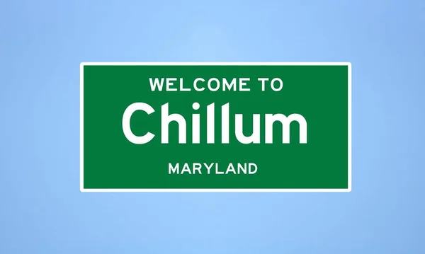 Chillum, Maryland City limit tábla. Városi jelzés az USA-ból. — Stock Fotó