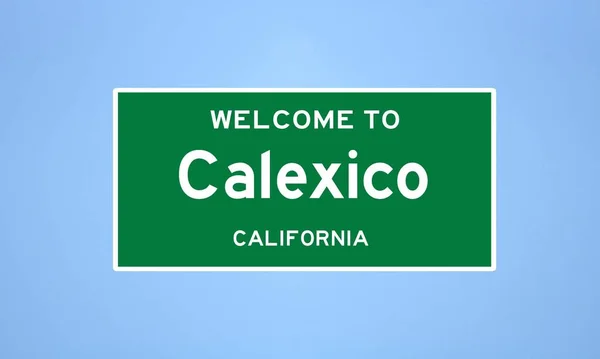 Calexico, Kalifornská značka limitu. Městská značka z USA. — Stock fotografie