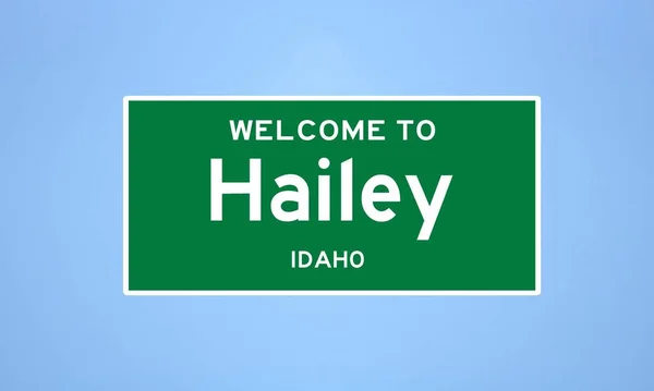 Hailey, městská značka Idaho. Městská značka z USA. — Stock fotografie