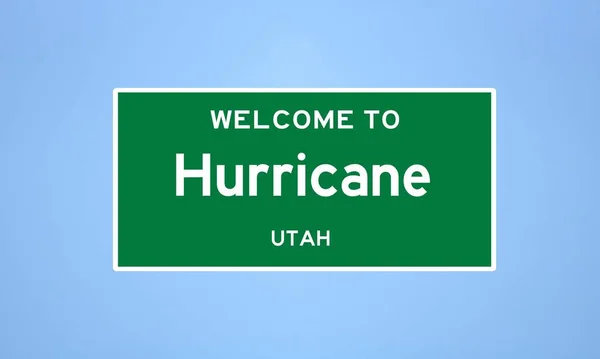 Hurricane, Utah city limit sign. Town sign from the USA. — Stock Photo, Image