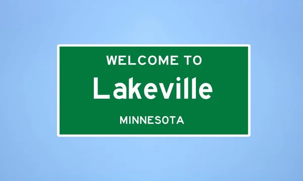 라크 빌, 미네소타 시제한 표지판. 미국에서 온 마을 표지. — 스톡 사진