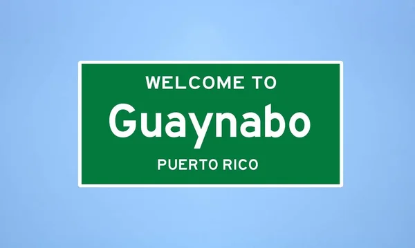 Guaynabo, Пуерто-Рико. Міський знак зі США. — стокове фото
