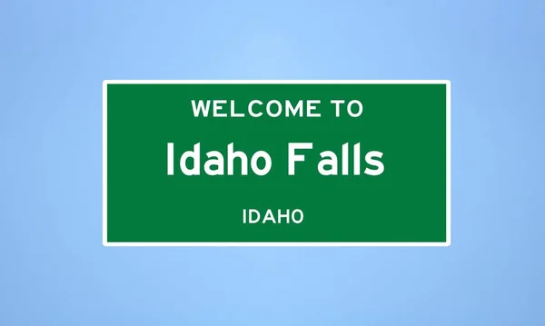 Izolované Americké Město Hranice Znamení Idaho Falls Který Nachází Okrese — Stock fotografie