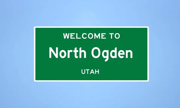 Signo Límite Ciudad North Ogden Ubicado Condado Weber Utah Lugar —  Fotos de Stock