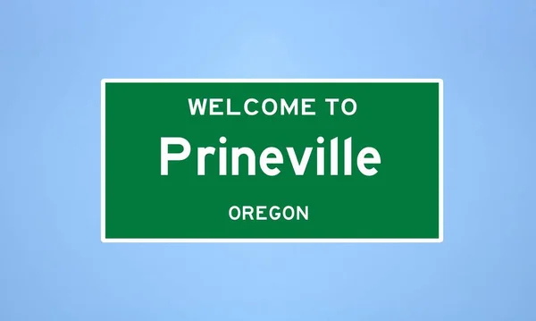 Elszigetelt Amerikai Határjelző Prineville Található Crook Megyében Oregon Helyezze Név — Stock Fotó