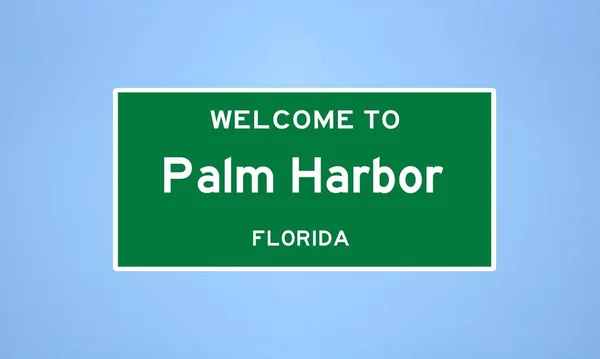 Elszigetelt Amerikai Határjelző Palm Harbor Található Pinellas Megyében Floridában Helyezze — Stock Fotó