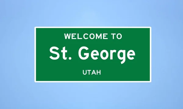 Signo Límite Ciudad George Ubicado Condado Washington Utah Lugar Nombre —  Fotos de Stock