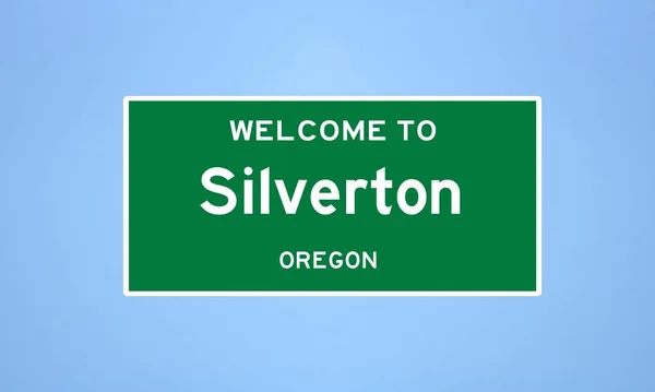 Isolerad Amerikansk Stadsgräns För Silverton Belägen Marion County Oregon Placera — Stockfoto
