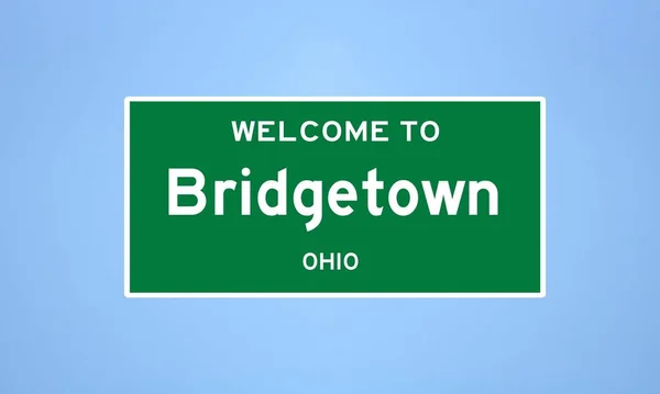 Elszigetelt Amerikai Határállomás Bridgetown Hamilton Megyében Ohio Ban Helyezze Név — Stock Fotó