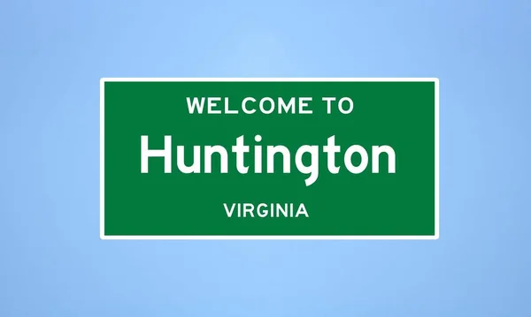 Elszigetelt Amerikai Határ Jele Huntingtonnak Fairfax Megyében Virginiában Helyezze Név — Stock Fotó