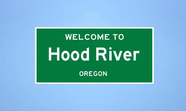 Elszigetelt Amerikai Határjelző Hood River Található Hood River Megyében Oregon — Stock Fotó