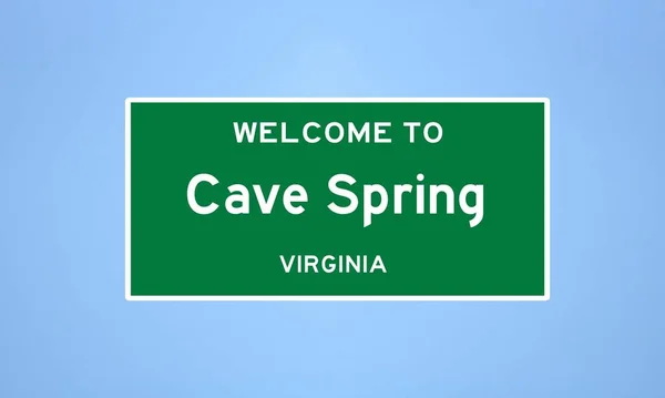 Signo Límite Ciudad Cave Spring Ubicado Condado Roanoke Virginia Lugar — Foto de Stock