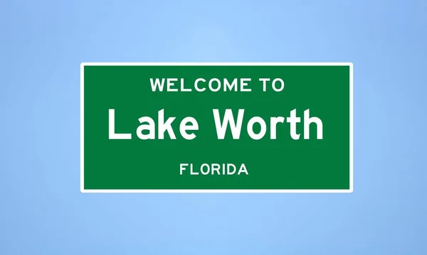 Elszigetelt Amerikai Határjelző Lake Worth Található Palm Beach Megyében Floridában — Stock Fotó