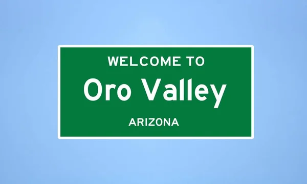 Signo Límite Ciudad Oro Valley Ubicado Condado Pima Arizona Lugar —  Fotos de Stock