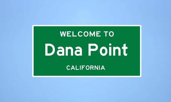 Izolovaná Značka Hranice Amerického Města Dana Point Která Nachází Okrese — Stock fotografie
