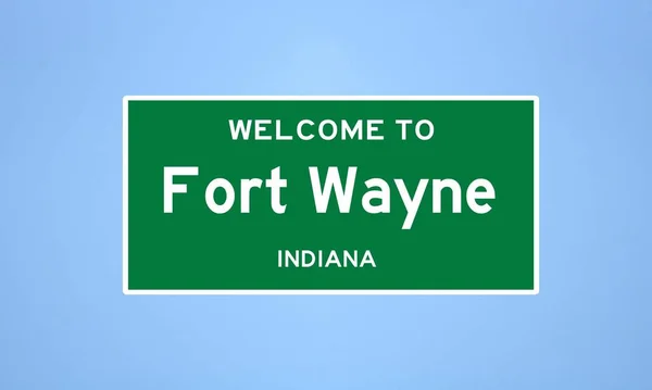 Elszigetelt Amerikai Határ Jele Fort Wayne Található Allen Megyében Indiana — Stock Fotó