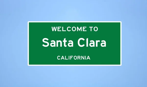 Elszigetelt Amerikai Városhatár Jele Santa Clara Található Santa Clara Megyében — Stock Fotó