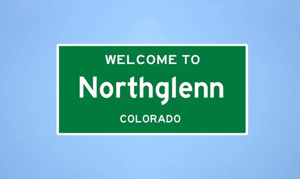 Abgelegenes Ortsschild Von Northglenn Gelegen Adams County Colorado Ortsschild Aus — Stockfoto