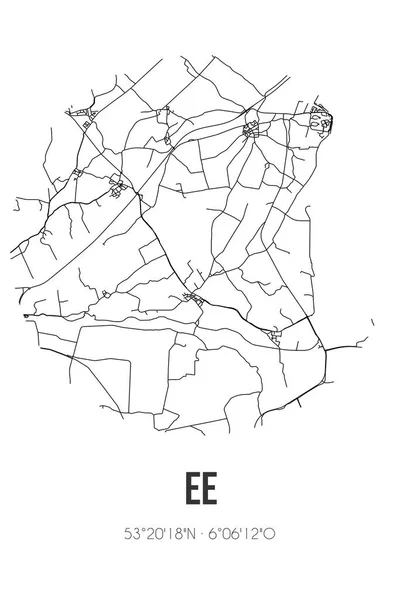 Αφηρημένος Οδικός Χάρτης Της Που Βρίσκεται Στο Δήμο Fryslan Του — Φωτογραφία Αρχείου