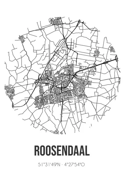 Roosendaal 'ın soyut sokak haritası Roosendaal' ın Noord-Brabant belediyesinde yer almaktadır. Çizgileri olan şehir haritası
