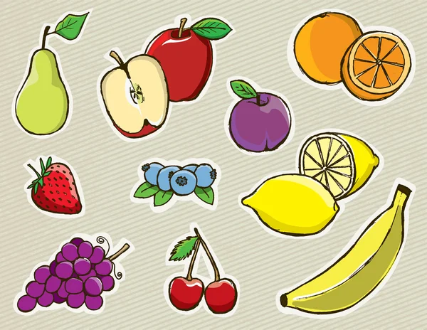 Fruit vecteur dessiné à la main — Image vectorielle