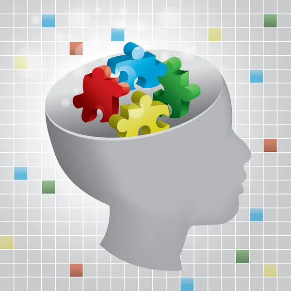 Child Autism Profile — Stock Illustration Child Autism Profile Royalty Free Stock Illustrations