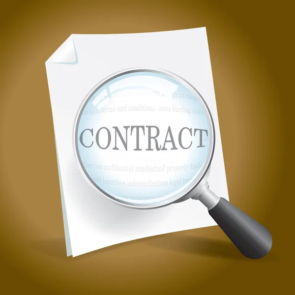 Examen del contrato — Archivo Imágenes Vectoriales