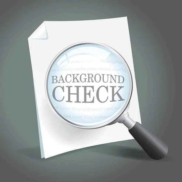 Background Check — Stock Vector