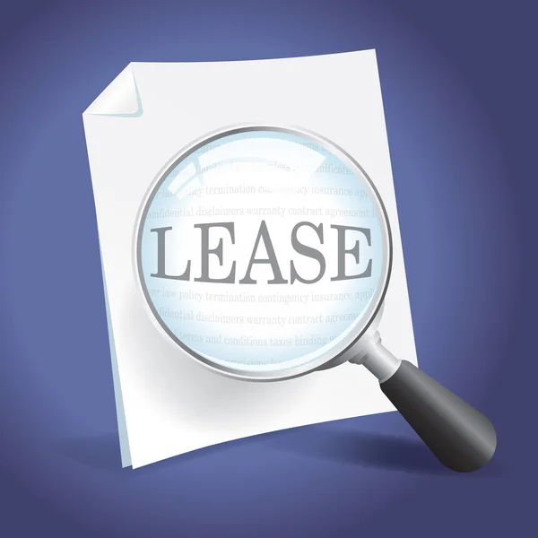 Reviewing a Lease Agreement — Stock Vector