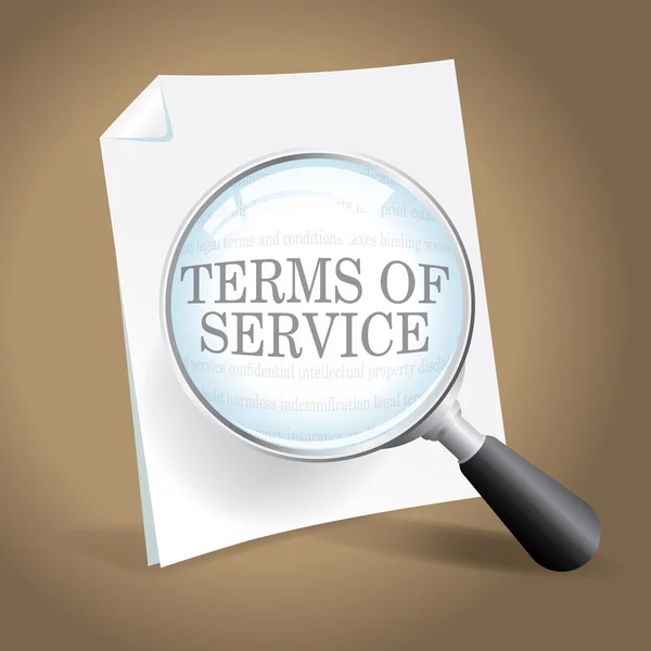 Reviewing Terms of Service — Stock Vector