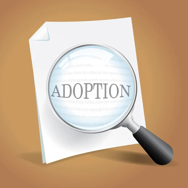 Examen des documents d'adoption — Image vectorielle