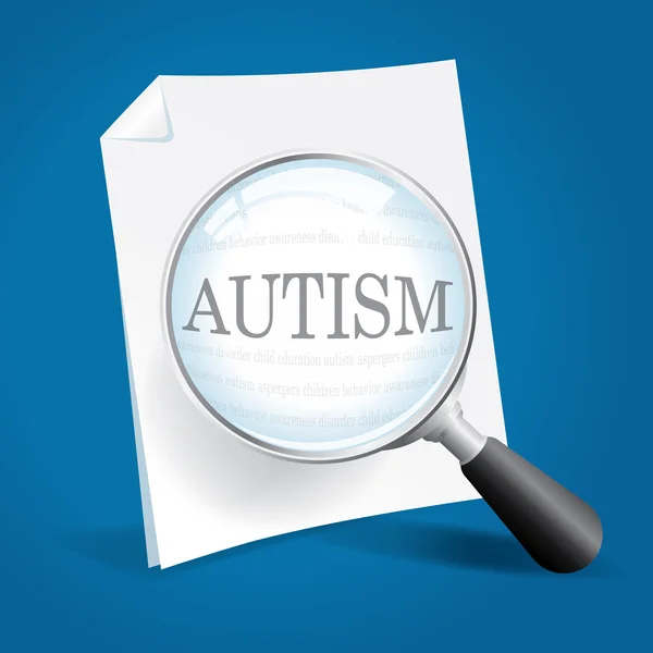 Nemen van een kijkje op Autisme — Stockvector