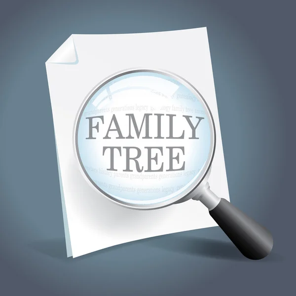 Looking at a family tree — Stock Vector