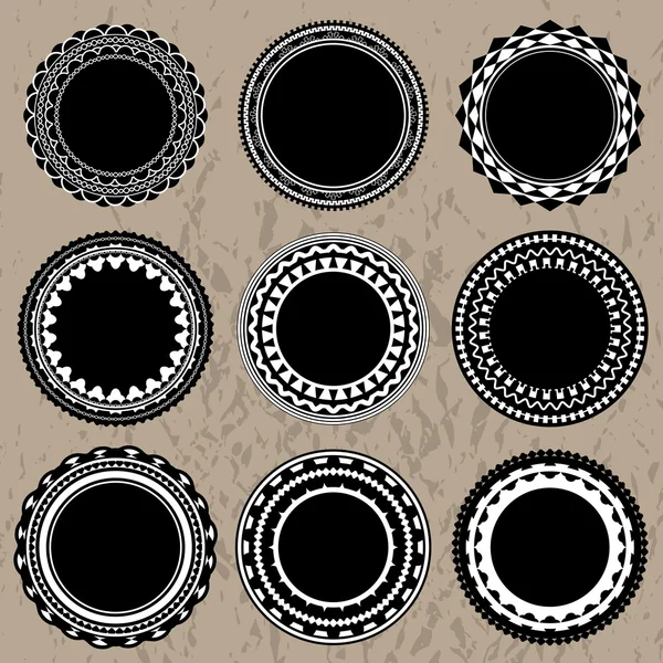 Aufwändige Vintage-Abzeichen und Etiketten — Stockvektor