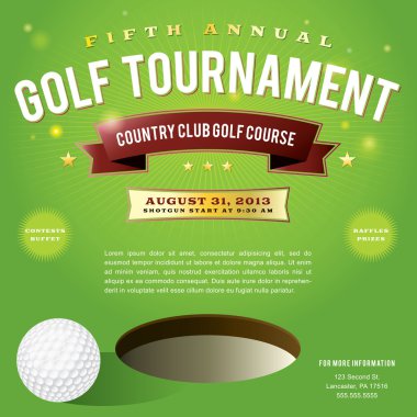 Golf turnuva davetiye tasarım