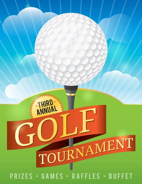 Conception de tournoi de golf — Image vectorielle