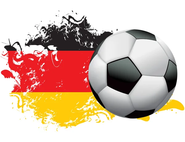 Alemania Fútbol Grunge Design — Vector de stock