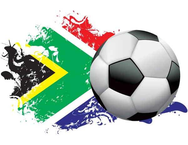 Sudáfrica Soccer Grunge Design — Vector de stock