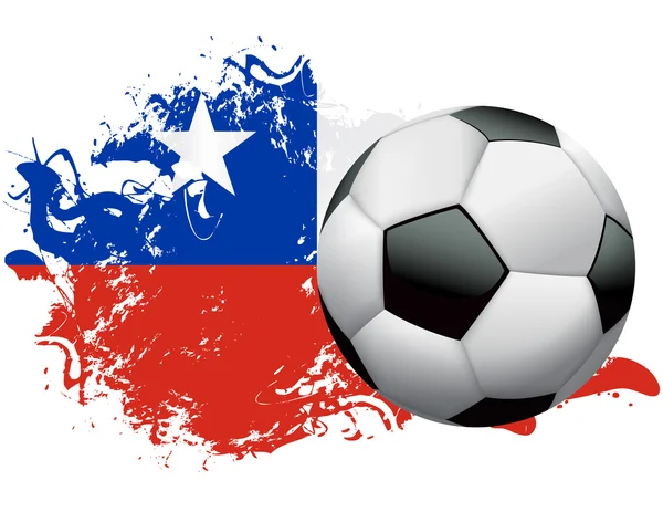 Diseño Grunge de Fútbol de Chile — Vector de stock